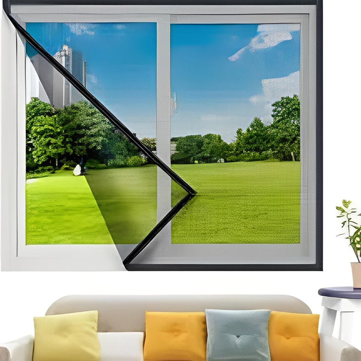 MALLAS MOSQUETERA PARA VENTANAS NEGRA 60X150 CM